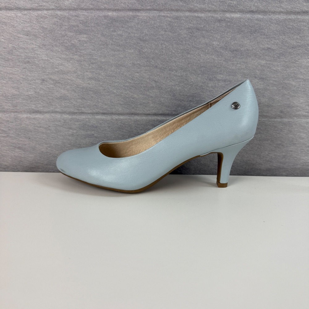 LifeStride Women 8.5W Parigi Pumps Light Blue Comfort Kitten Heel Office Classic